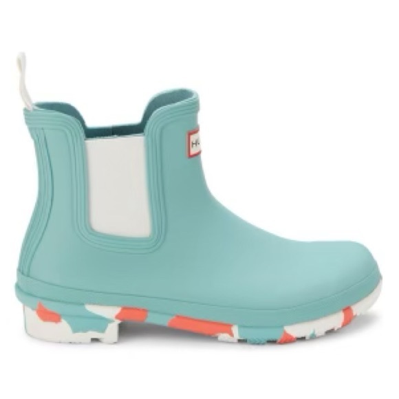 Hunter Chelsea Short Rubber Boots - color Seafoam sz 10 US - Picture 7 of 15